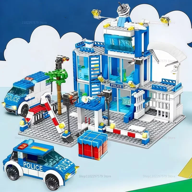 Nouveau 758 pièces ville pompier blocs de construction ensembles camion de pompier hélicoptère pompier sauvetage briques enfants éducatifs bricolage jouets cadeau