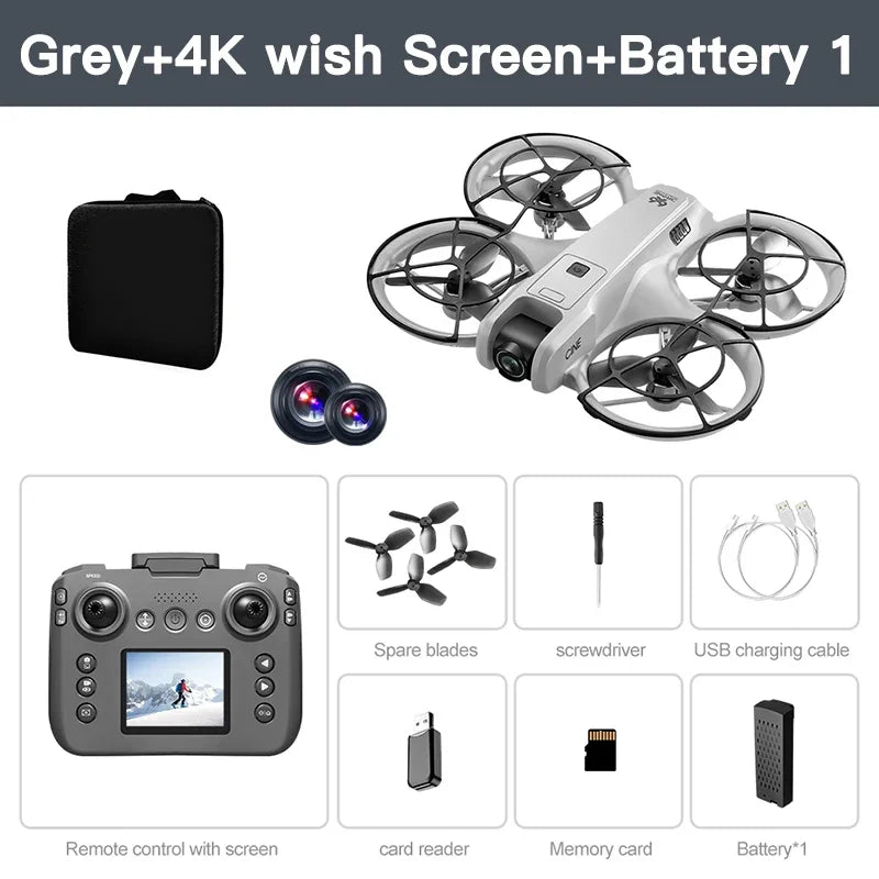 Xiaomi V666 Mini Drone 4K – 5G WiFi FPV, Obstacle Avoidance, Brushless Motor, Altitude Hold, Foldable RC Quadcopter + 3 Batteries