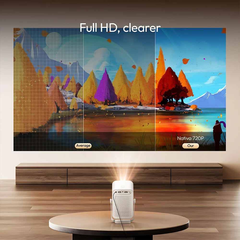 Vevshao A15 projecteur intelligent Portable Android 13 projecteur double WiFi Auto Keystone Focus projecteur de poche réunion à domicile vidéo cinéma