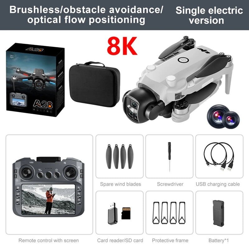 Lenovo V156 MAX Drone 8K HD 5G WIFI GPS écran RC double caméra intelligente évitement d'obstacles jouets électriques sans brosse Drone cadeau 2026