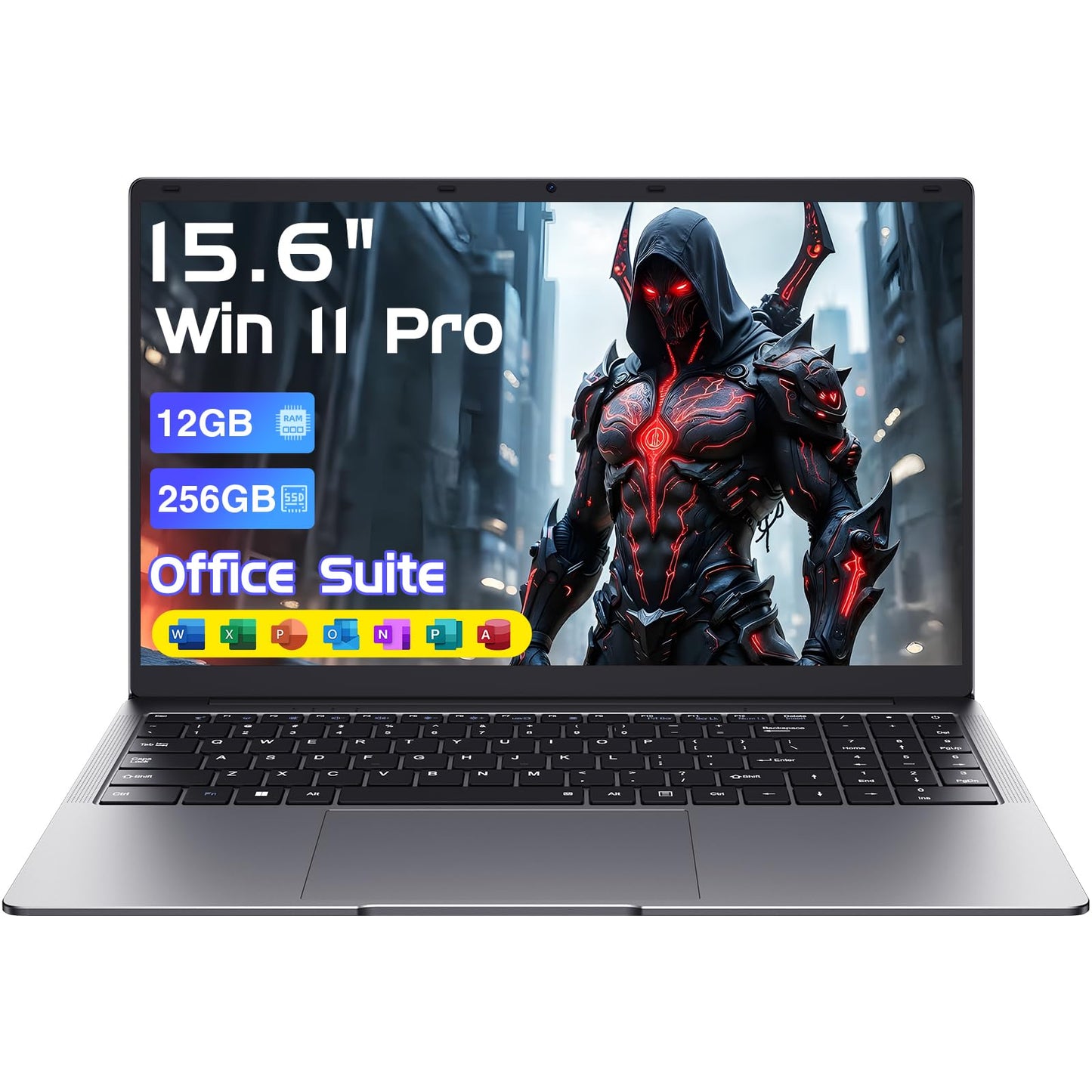 15.6" Window 11 Pro Laptop with 8GB RAM, 256GB SSD, MS Office 365, 100% sRGB Display, N4000 Processor, Dual-Band Wi-Fi, Bluetooth 4.2, USB-A, HDMI, 1920x1080 FHD Display