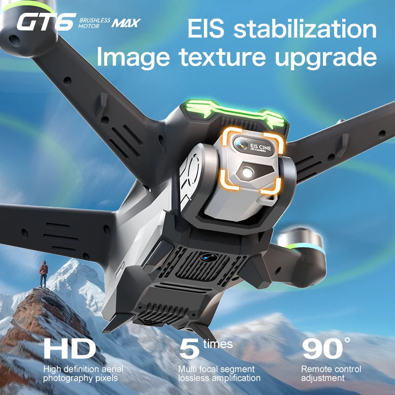 Nouveau Drone GT6 2.4G 5G GPS professionnel 4K HD, photographie aérienne, avion télécommandé, double caméra HD, jouets quadrirotor sans balais