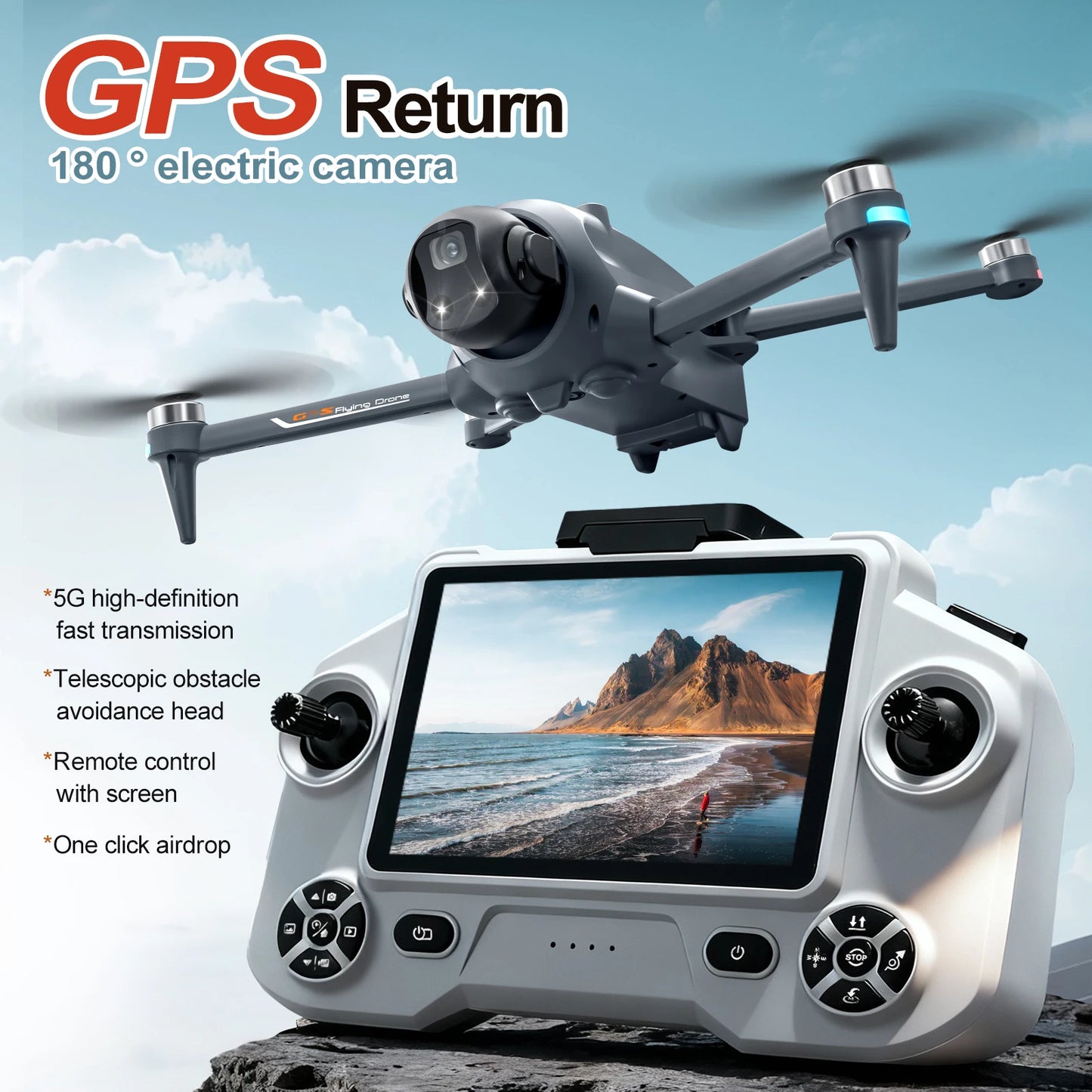 2026 YL059 GPS retour Drone 5G 8K caméra écran télécommande photographie aérienne quadrirotor Air Drop Drone RC jouet cadeau pour garçon