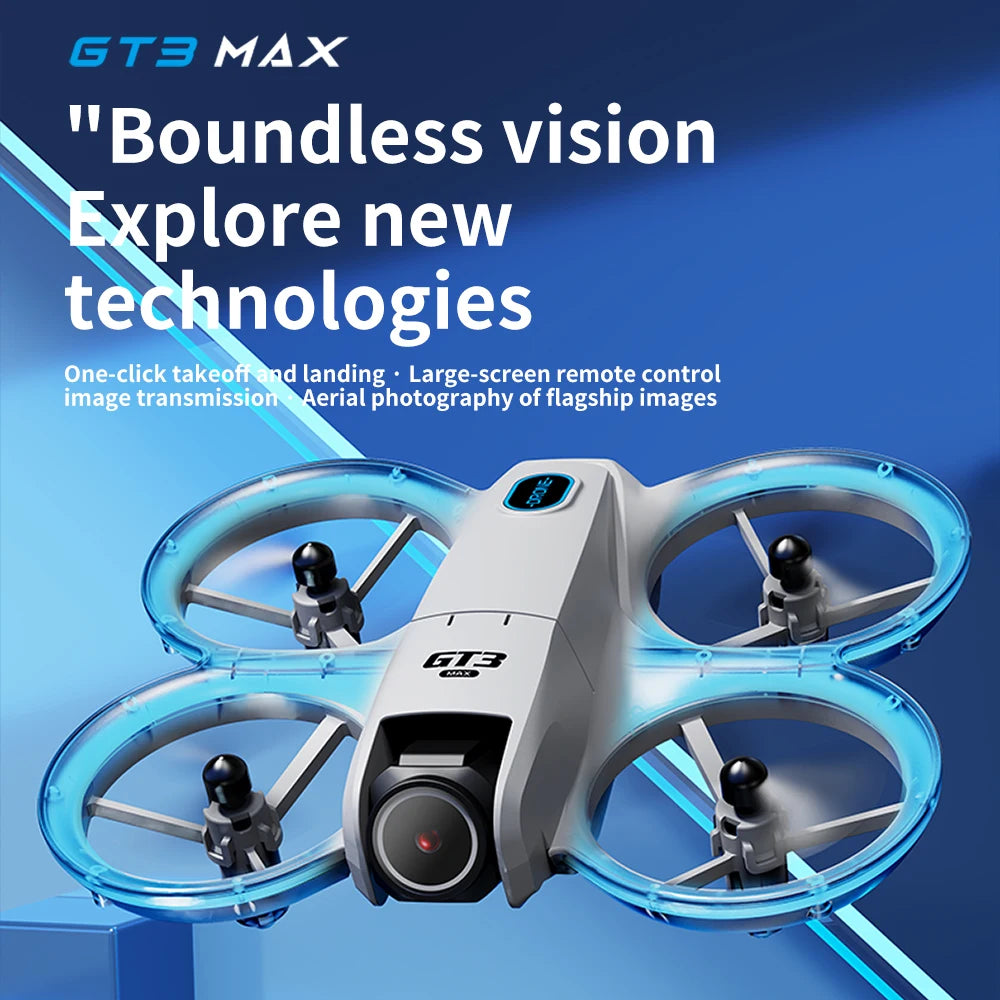 2025 nouveau GT3 MAX Mini avec LED Drones pliables GPS 8K HD double caméra moteur sans brosse évitement d'obstacles RC quadrirotor jouets cadeaux