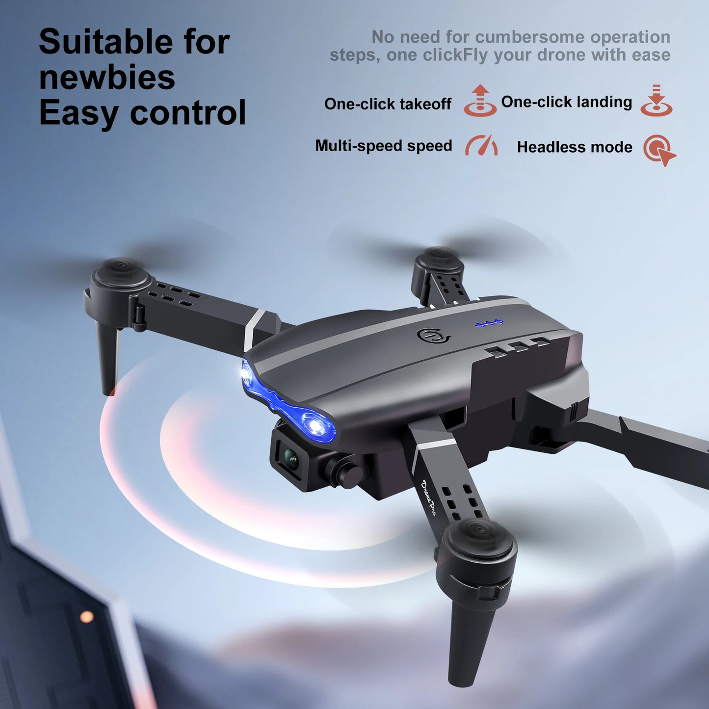 Nouveau Drone amélioré E88 8K double caméra HD photographie aérienne Drone avec écran pliable quadrirotor RC jouet pour enfants garçons RC cadeaux