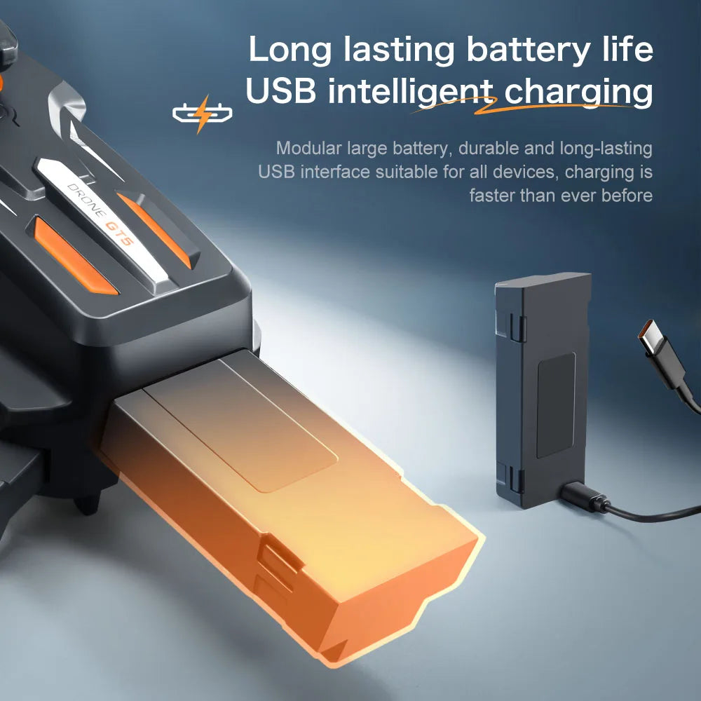 Pour Xiaomi GT5 RC Drone 4K caméra HD professionnelle WIFI FPV Dron 360 °   Jouets quadrirotor à grand écran sans balais pour éviter les obstacles