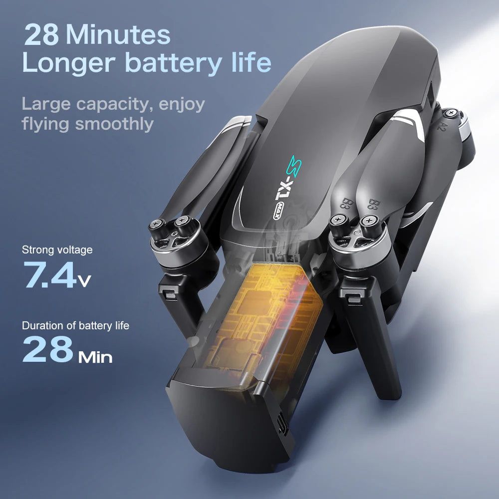 Nouveau S-X1 MAX GPS Drone professionnel 4K caméra 3 axes cardan aérien FPV sans brosse avec grand écran télécommande pliable Dron