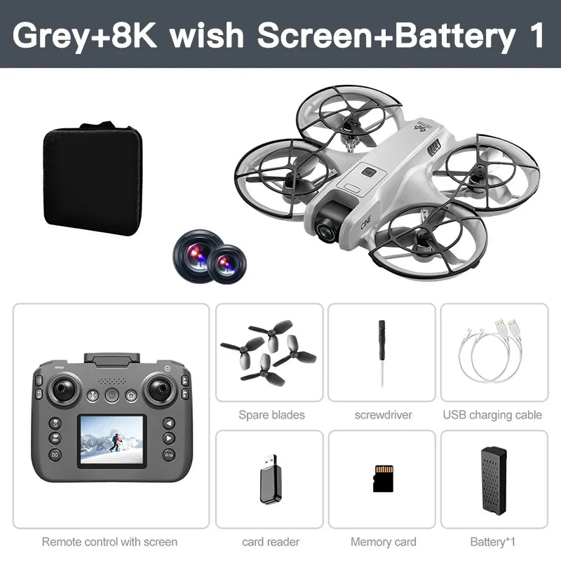 Xiaomi V666 Mini Drone 4K – 5G WiFi FPV, Obstacle Avoidance, Brushless Motor, Altitude Hold, Foldable RC Quadcopter + 3 Batteries