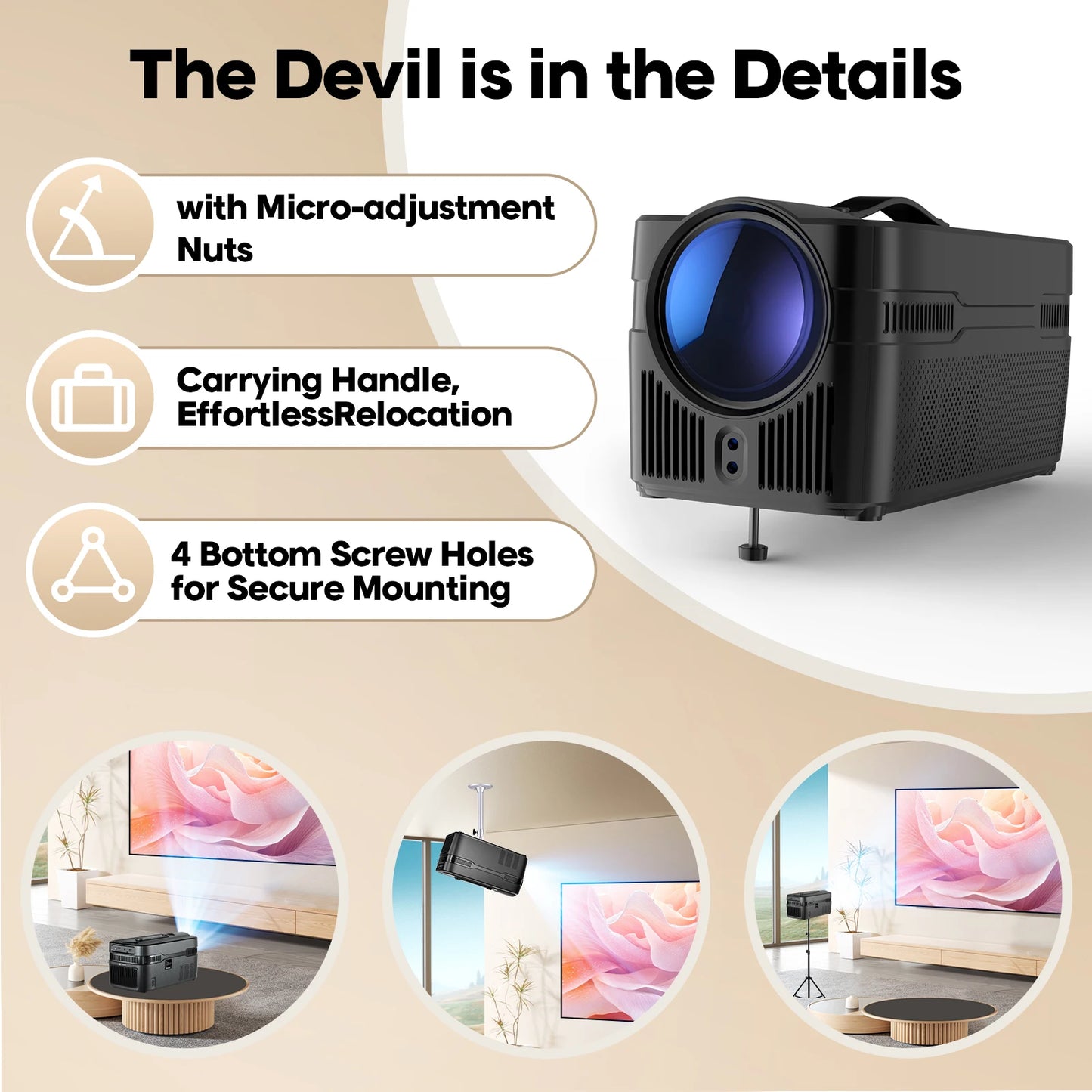 Magcubic 900ANSI HY450C projecteur 8K 4K natif 1080P Ultra courte portée Allwinner H716 décalage automatique BT5.4 WIFI6 Assistant vocal