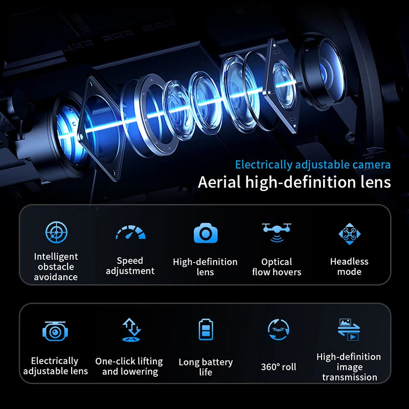 360 °   Rouleau FPV 5G WIFI 8K HD double caméra moteurs sans balais Intelligence évitement d'obstacles pliable nouveau Drone GPS AE5Pro avec Drone