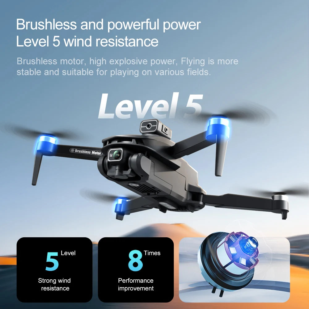 V168 PRO Max GPS Drone 8K professionnel HD double caméra écran omnidirectionnel 360 °   Jouets pour évitement d'obstacles FPV Dron Rc Quadcopter