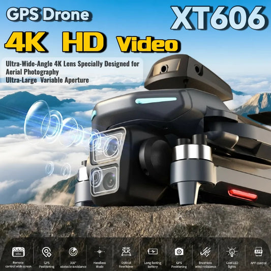 Pour Xiaomi XT606 MAX GPS Drone 4k professionnel 8K HD caméra FPV souhait écran Drone 360 °   Drone de jouets quadrirotor pour éviter les obstacles