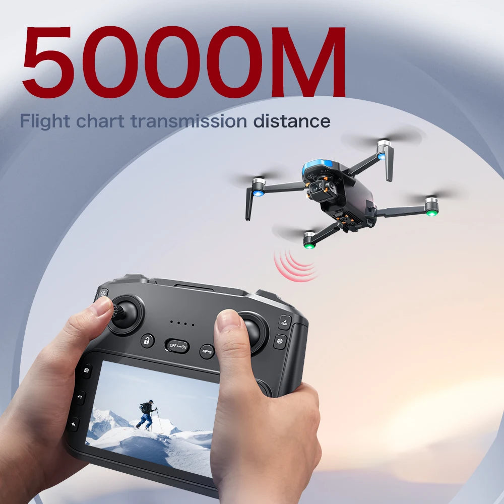 Nouveau S-X1 MAX GPS Drone professionnel 4K caméra 3 axes cardan aérien FPV sans brosse avec grand écran télécommande pliable Dron