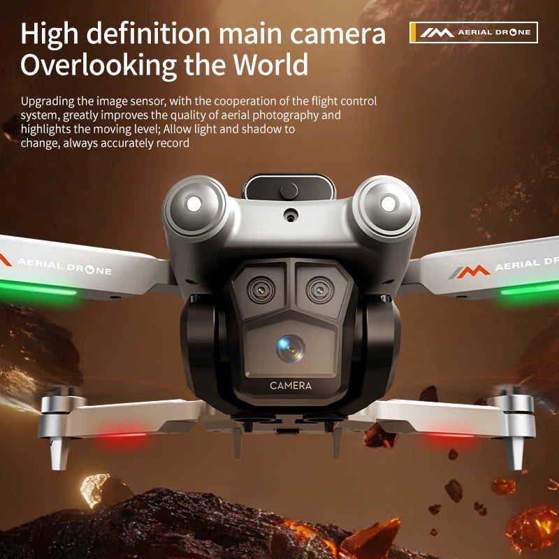 2026 nouveau Drone M6 8K Triple objectif HD 4.5 "télécommande évitement d'obstacles Quad axe photographie aérienne avion enfant enfants jouet