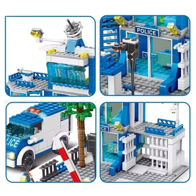 Nouveau 758 pièces ville pompier blocs de construction ensembles camion de pompier hélicoptère pompier sauvetage briques enfants éducatifs bricolage jouets cadeau