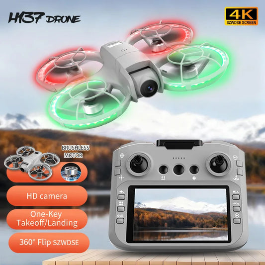 H137 PRO RC Drone 4K Professionnel HD Antenne 180 °   Double caméra photographie écran sans brosse avion télécommandé quadrirotor jouet