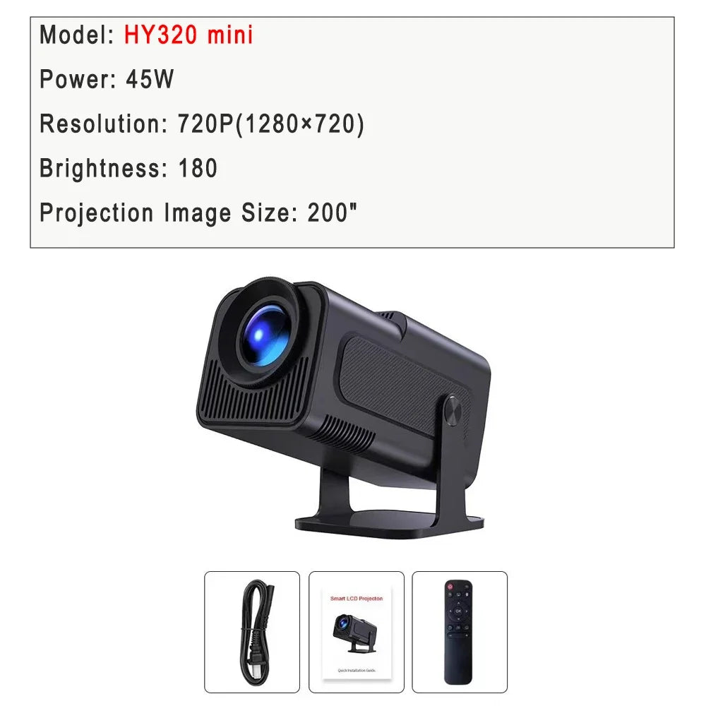 Magcubic 4K Android 11 Projecteur natif 1080P 390ANSI HY320mini double Wifi6 BT5.0 1920*1080P Cinéma portable Projetor amélioré
