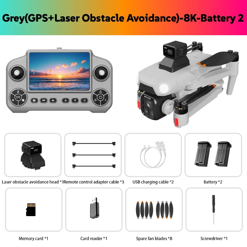 Xiaomi A1R 3S GPS Drone 8K professionnel FPV Laser sans brosse évitement d'obstacles aérien optique pliable quadrirotor Mini 4K Dron