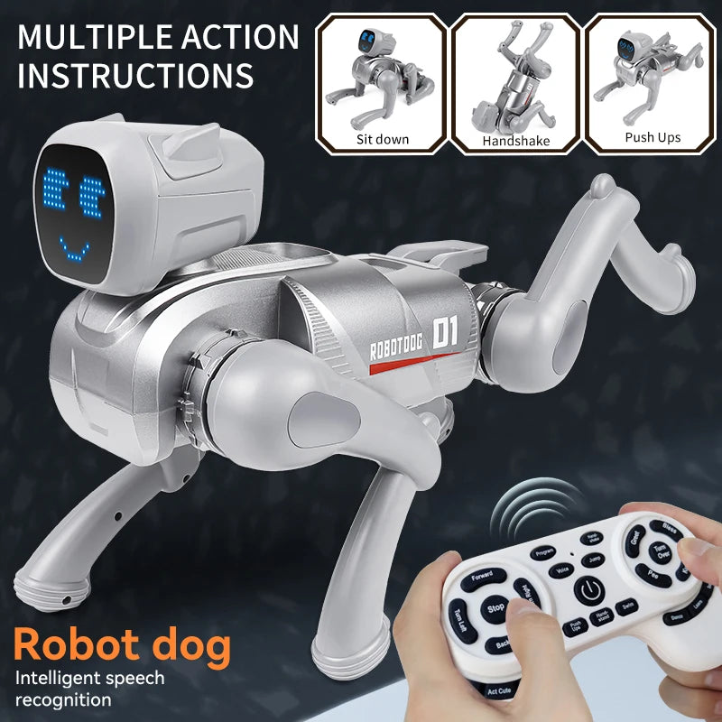 Nouveau Robot chien Intelligent avec Expression de changement multifonction RC chien mécanique jouets éducatifs bionique Robot Intelligent jouets cadeaux