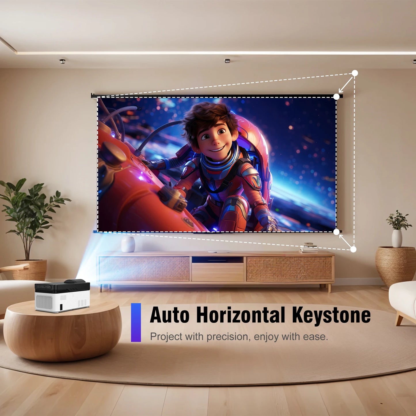Magcubic HY450 Ultra Short Throw Projector 1080P 8K Supported | 900 ANSI Lumens | Auto Focus & Keystone | WiFi 6 BT5.4 | Allwinner H716 Smart Home Cinema