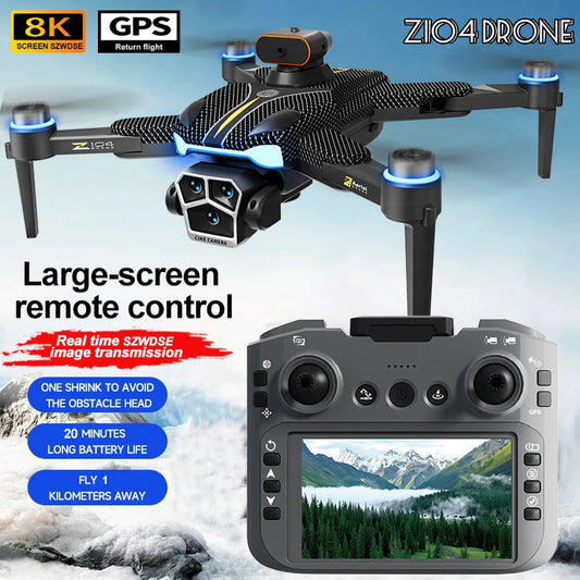 Drone de positionnement GPS pour Xiaomi Z104, 8K HD, photographie aérienne, double caméra, Quadrotor sans balais, évitement d'obstacles, avion RC UAV