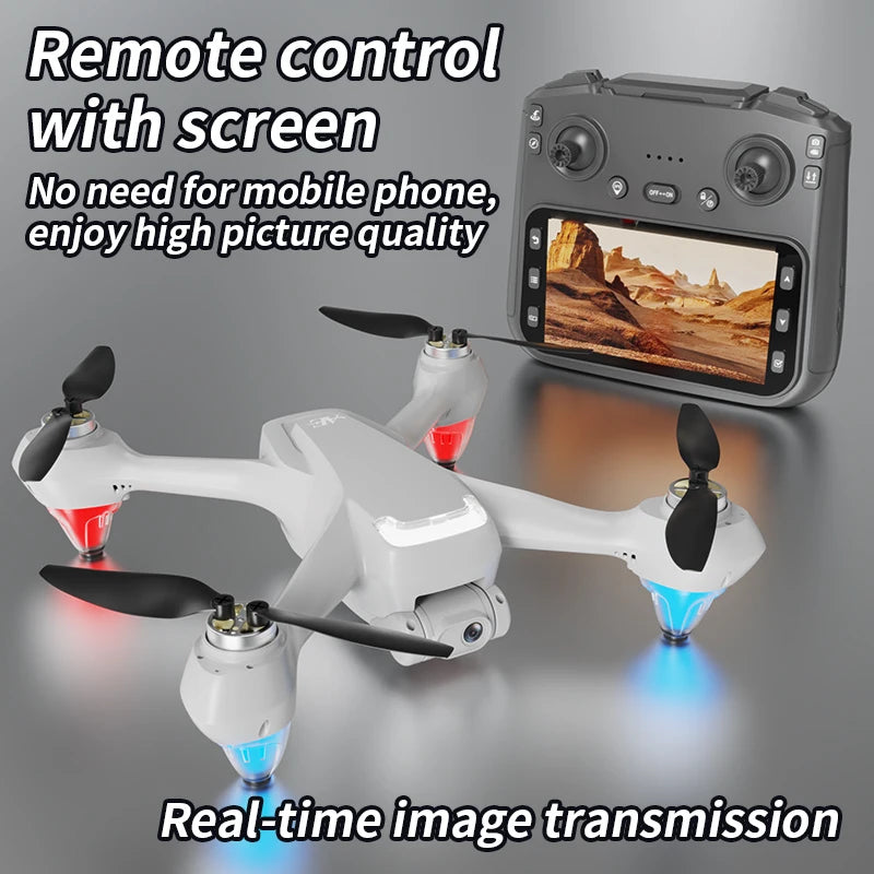AE9 GPS Drone 4K professionnel HD caméra aérienne FPV flux optique sans brosse avec grand écran télécommande quadrirotor garçons jouets