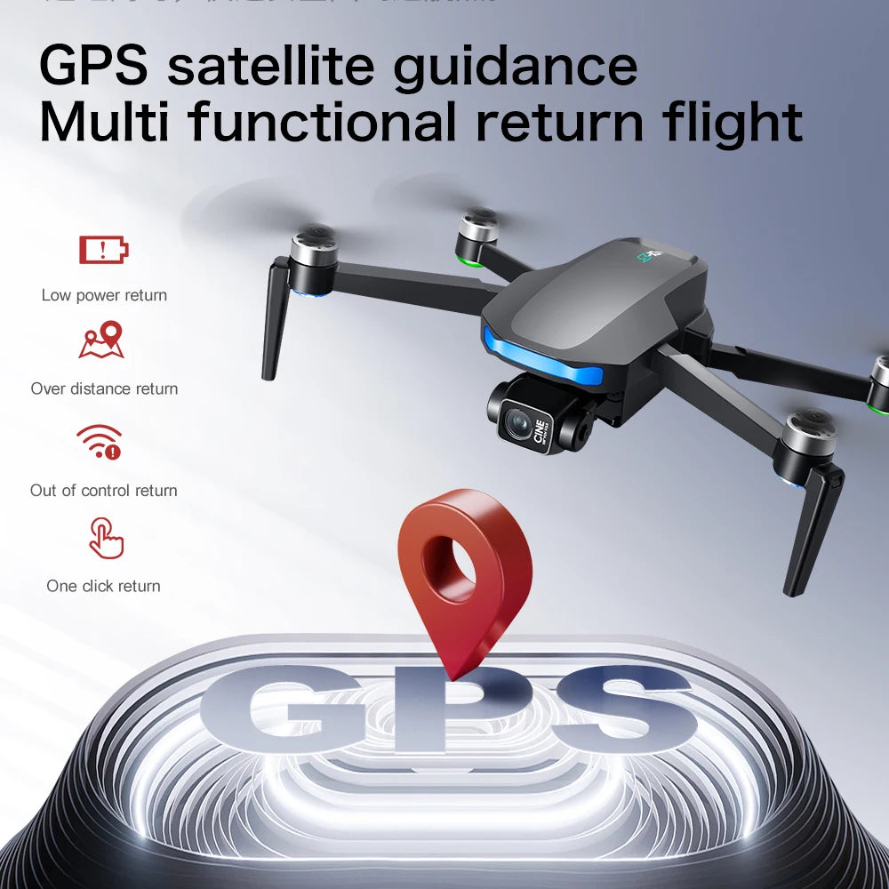 Nouveau S-X1 MAX GPS Drone professionnel 4K caméra 3 axes cardan aérien FPV sans brosse avec grand écran télécommande pliable Dron