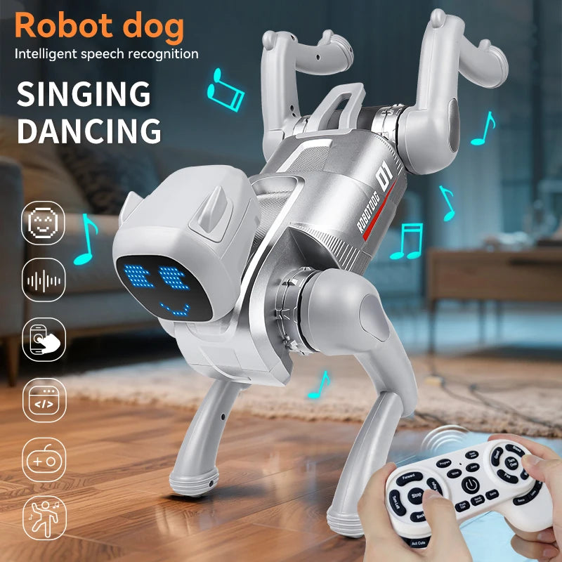 Nouveau Robot chien Intelligent avec Expression de changement multifonction RC chien mécanique jouets éducatifs bionique Robot Intelligent jouets cadeaux
