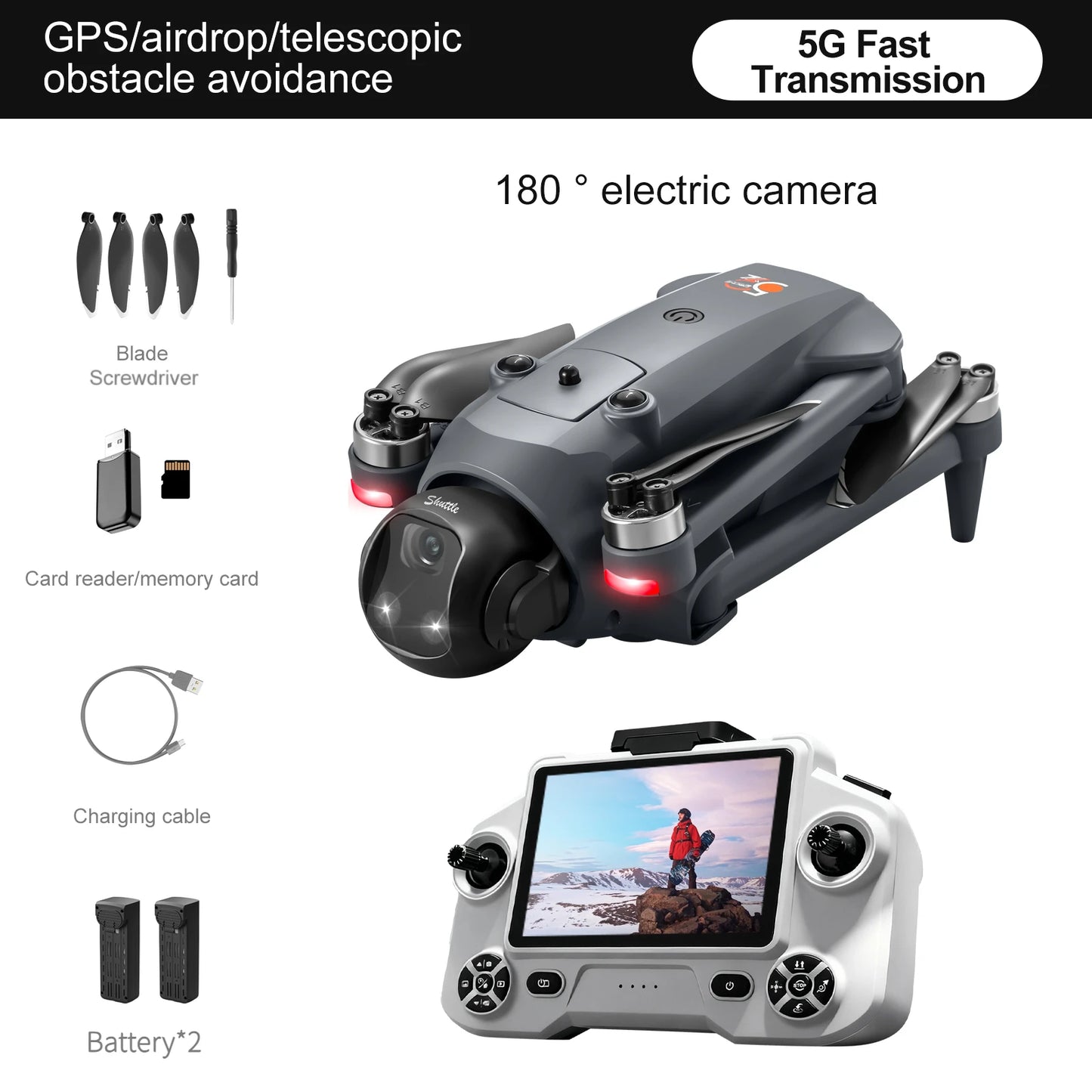 2026 YL059 GPS retour Drone 5G 8K caméra écran télécommande photographie aérienne quadrirotor Air Drop Drone RC jouet cadeau pour garçon