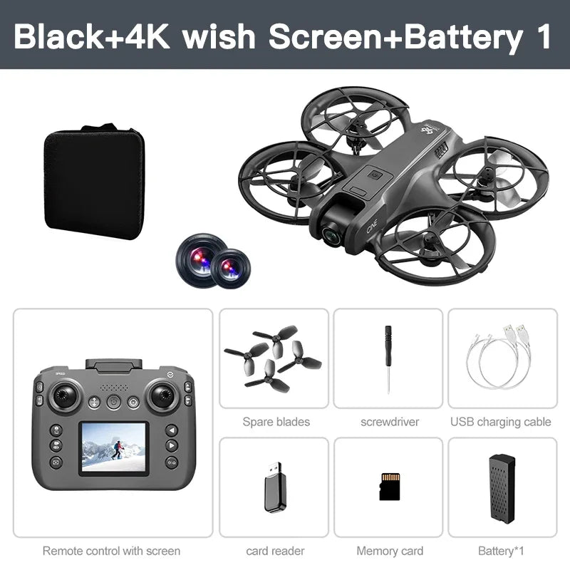 Xiaomi V666 Mini Drone 4K – 5G WiFi FPV, Obstacle Avoidance, Brushless Motor, Altitude Hold, Foldable RC Quadcopter + 3 Batteries