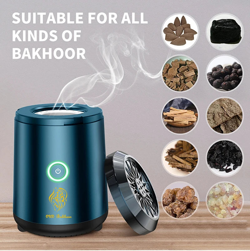 OUD Bakhoor nouveau brûleur d'encens électrique USB Bakhoor USB diffuseur d'arôme porte-encens Portable encensoir électronique musulman