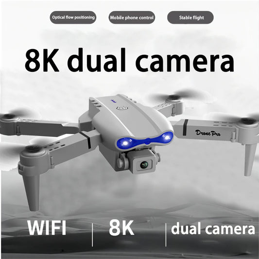 Nouveau Drone amélioré E88 8K double caméra HD photographie aérienne Drone avec écran pliable quadrirotor RC jouet pour enfants garçons RC cadeaux