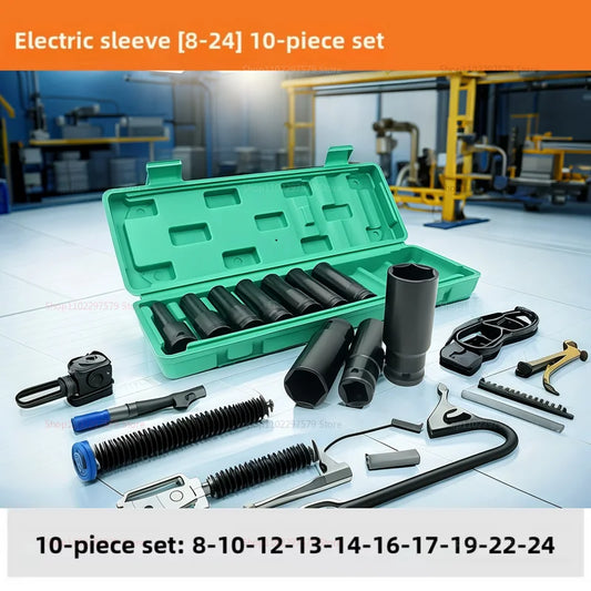 Jeu de clés à douille universelles, 10 pièces, outil d'entretien pneumatique à fente profonde, Kit de réparation de Garage automobile