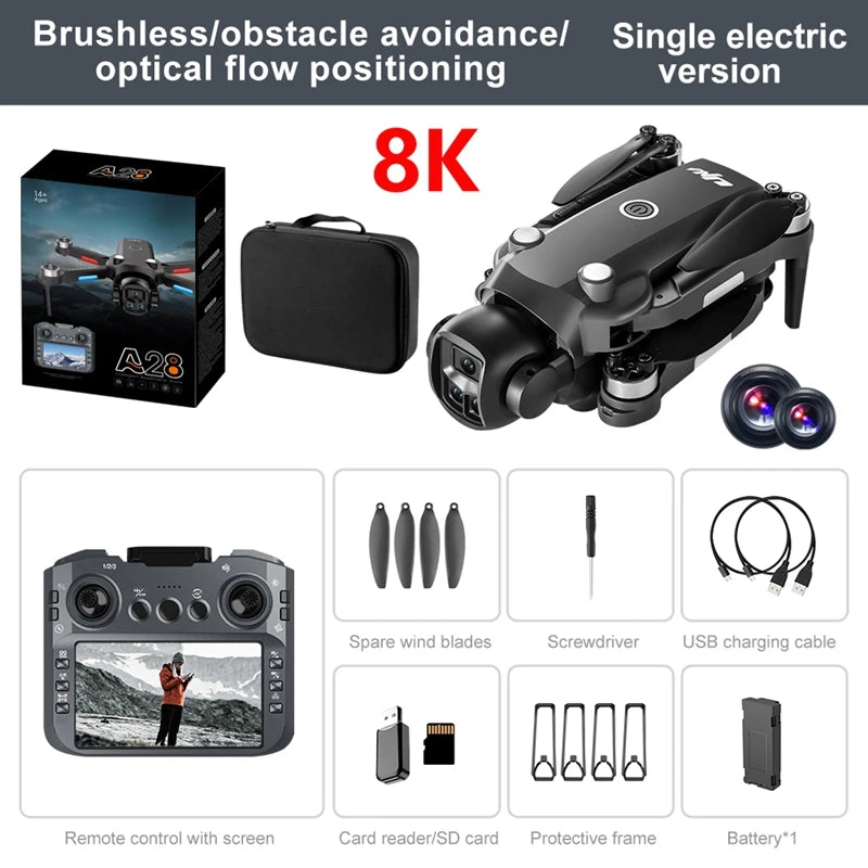 Lenovo V156 MAX Drone 8K HD 5G WIFI GPS écran RC double caméra intelligente évitement d'obstacles jouets électriques sans brosse Drone cadeau 2026