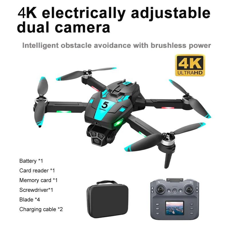 Nouveau Drones M5s RC avec 4K 8K professionnel HD double caméra GPS Dron 5G WIFI FPV pliable quadrirotor moteur sans brosse hélicoptère RC