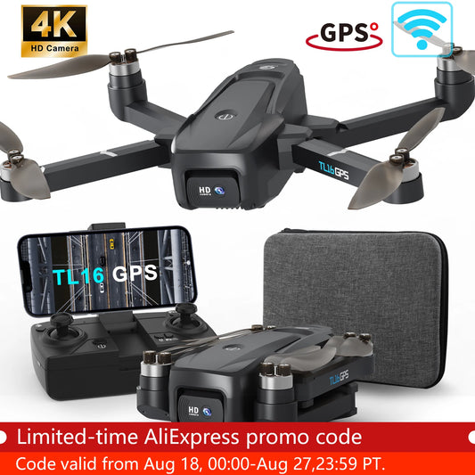 TL16GPS UVA avec caméra HD 4K 5G FPV WiFi GPS Drone 50xZoom RC Quadcopterl moteur sans balais flux optique cadeau jouet pliable CO